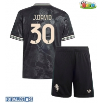 Juventus Jonathan David #30 Tredjedraktsett Barn 2025-26 Kortermet (+ Korte bukser)